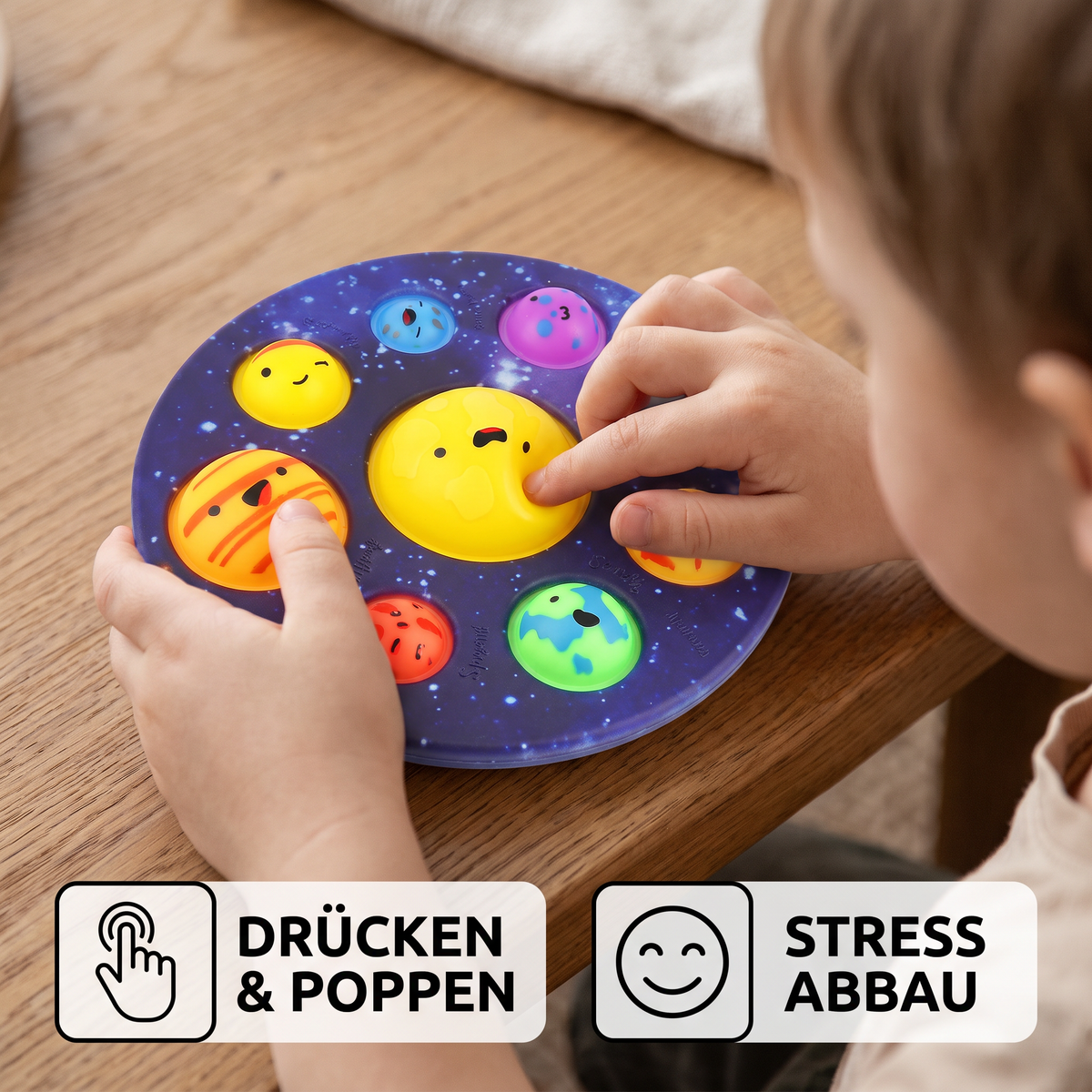 Galaxy Bubble Pop – Weltraum-Sensorikspielzeug für Kinder!