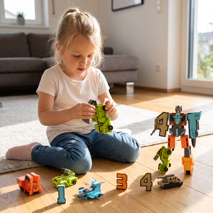 Faltbares Zahlen-Fahrzeug – Lernspielzeug für Kinder