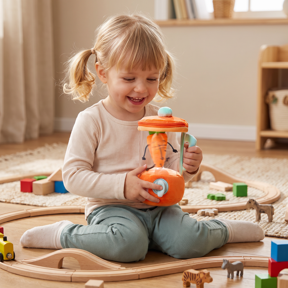 Lustiges Karotten-Kuschelspielzeug mit Mischfunktion für Kinder