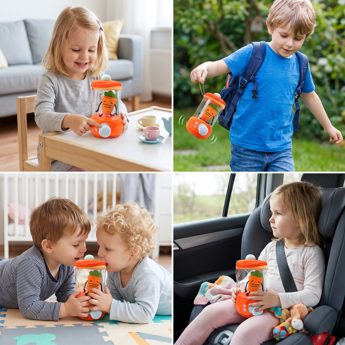 Lustiges Karotten-Kuschelspielzeug mit Mischfunktion für Kinder