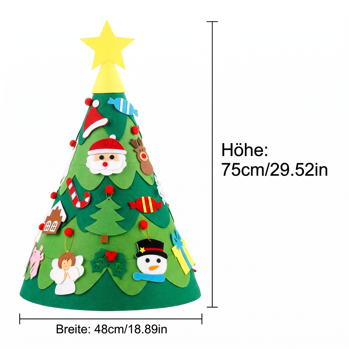 ChristmasFelt – 3D-Filz-Weihnachtsbaum nach Montessori-Art