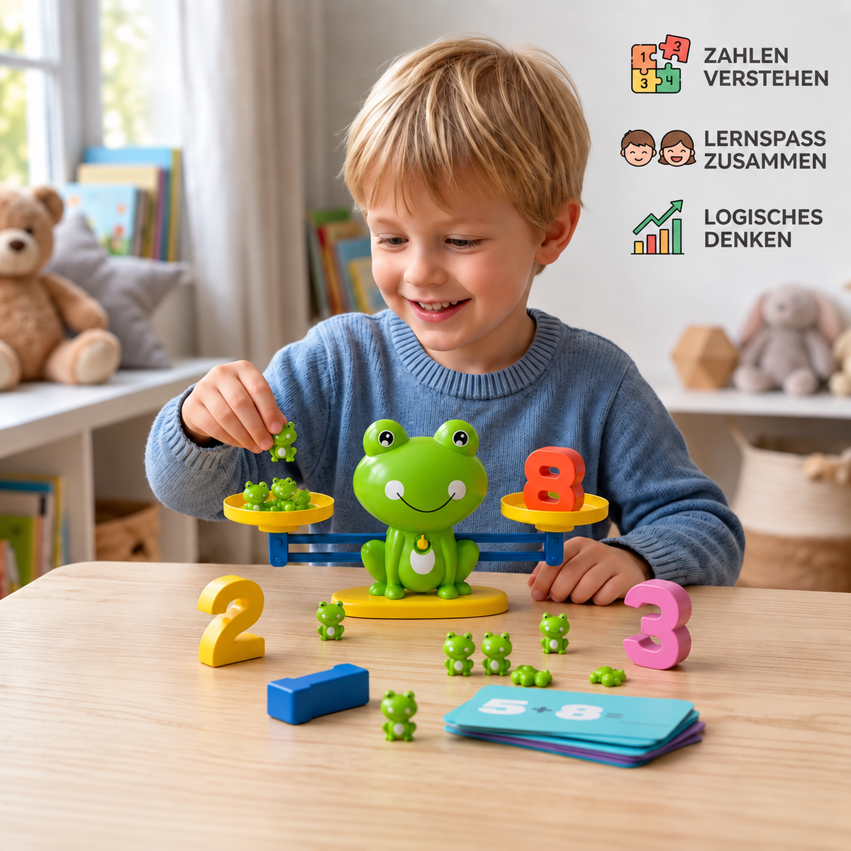 Mathematik-Frosch-Balance-Spiel