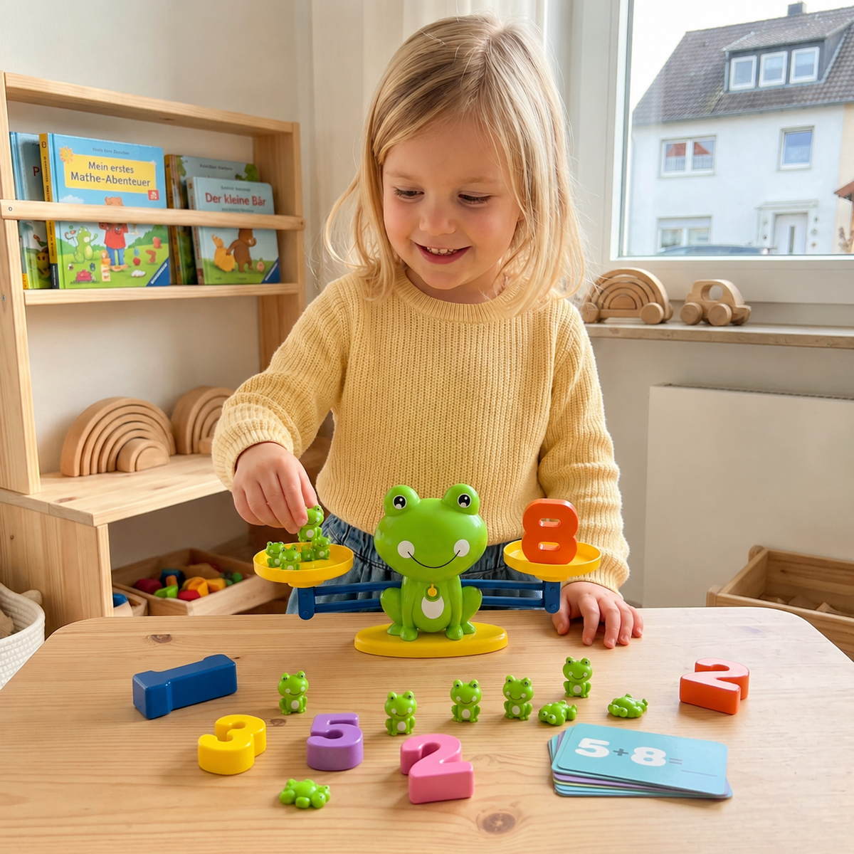 Mathematik-Frosch-Balance-Spiel