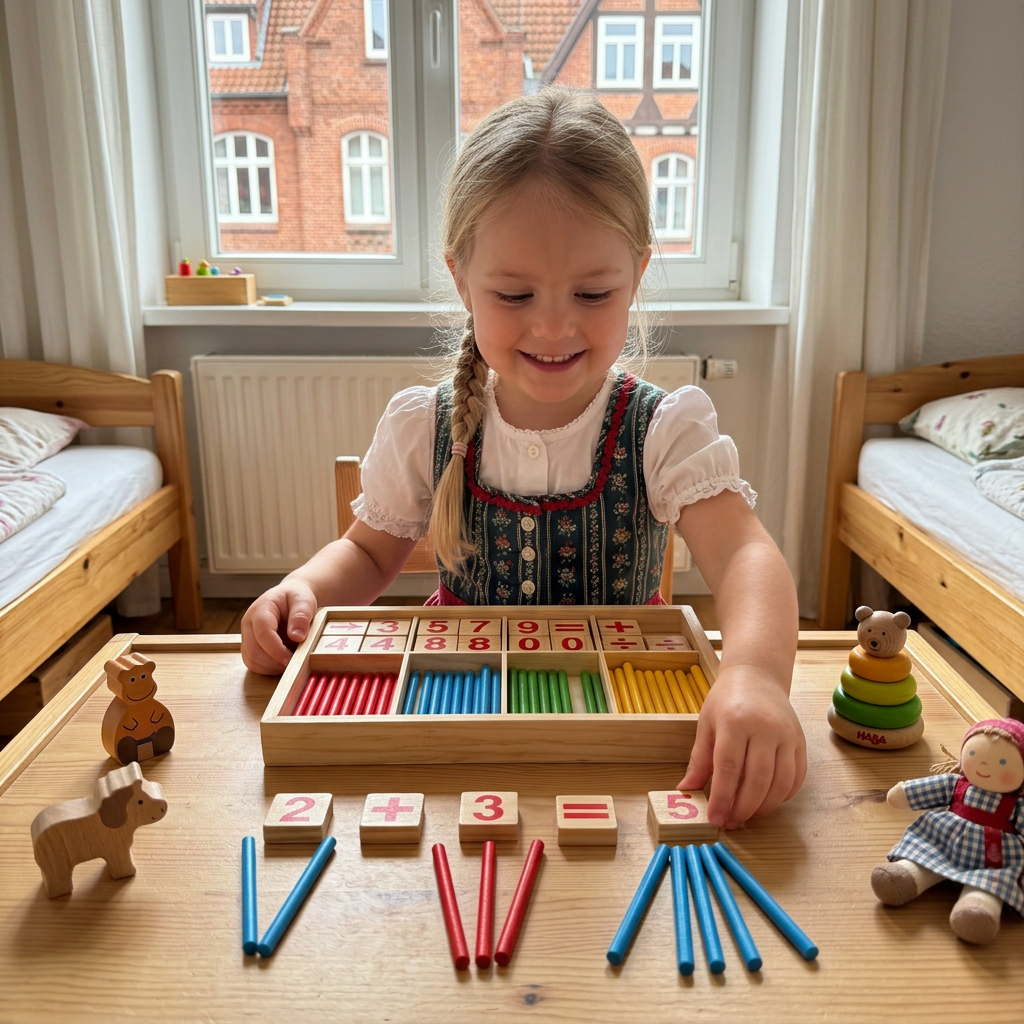 Montessori-Rechenstäbchen zum spielerischen Rechnenlernen