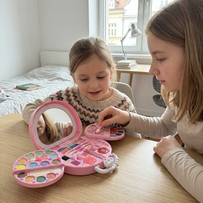 Abwaschbares Prinzessinnen-Make-up-Set für Kinder mit Nagellack & Aufbewahrungsbox