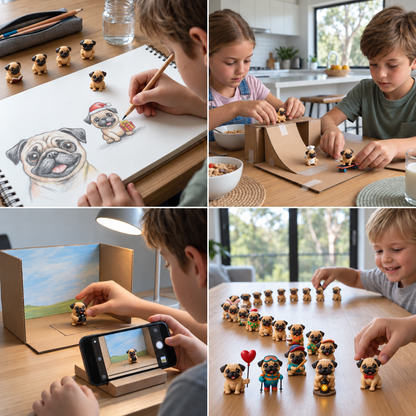 24-Tage Mops-Adventskalender mit Überraschungsfiguren