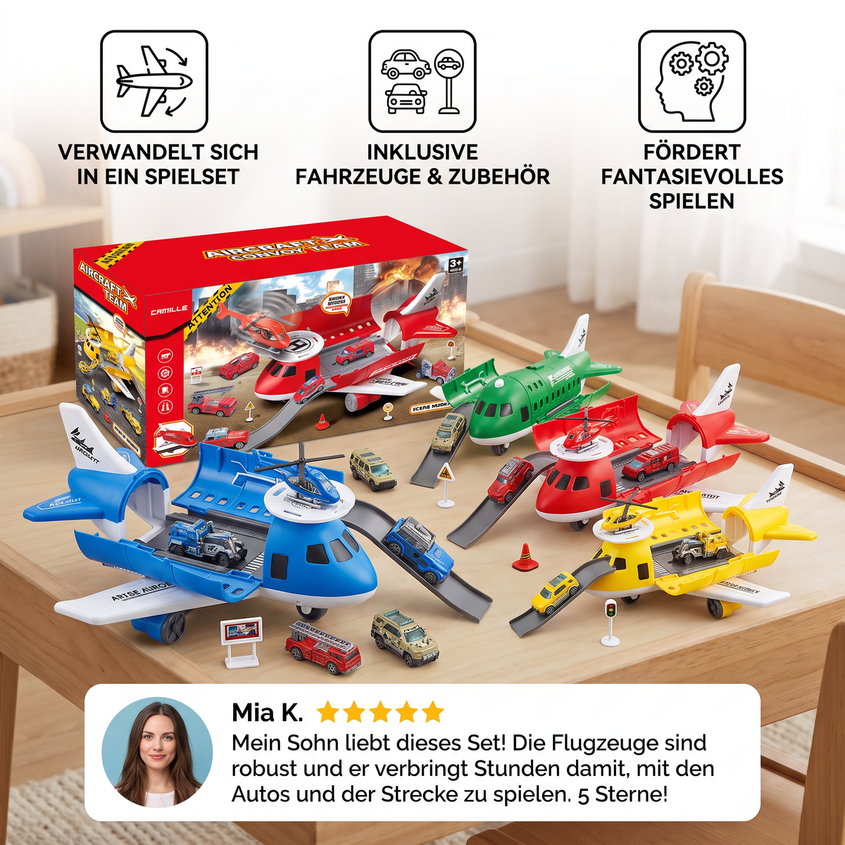 Flugzeug und Fahrzeug Spiel Set