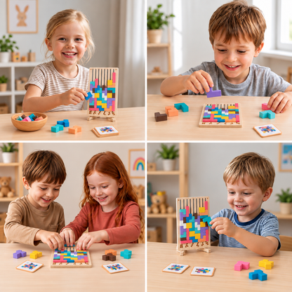 Montessori Holz Baustein und Formen Spiel