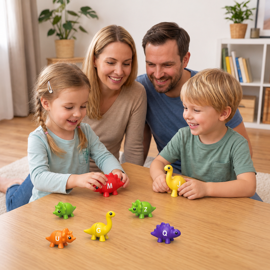 Pädagogisches Montessori Farben Dinosauerier Sortier Spiel Set