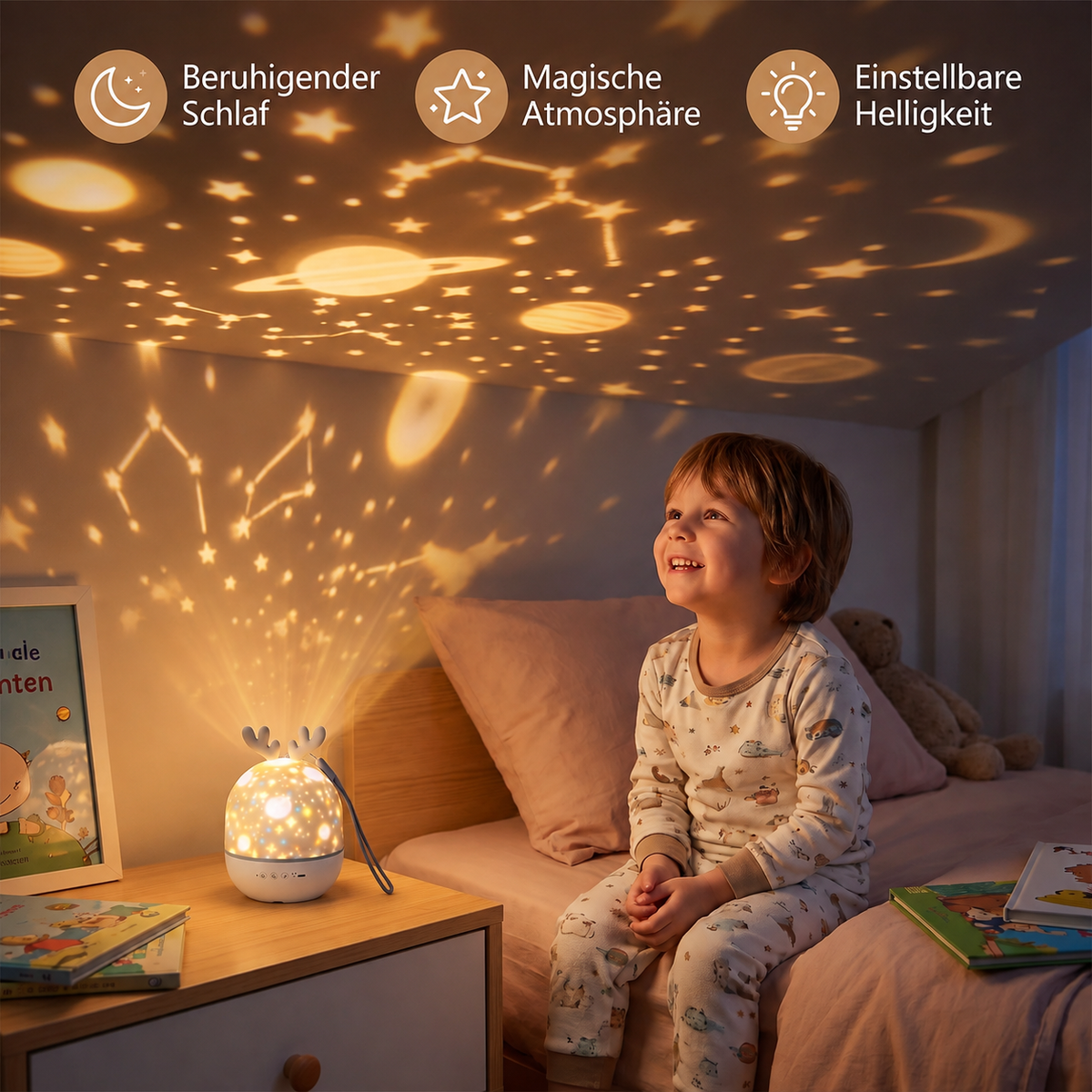 Sternenprojektor – Verwandeln Sie Ihr Zimmer in eine magische Welt für einen beruhigenden Schlaf