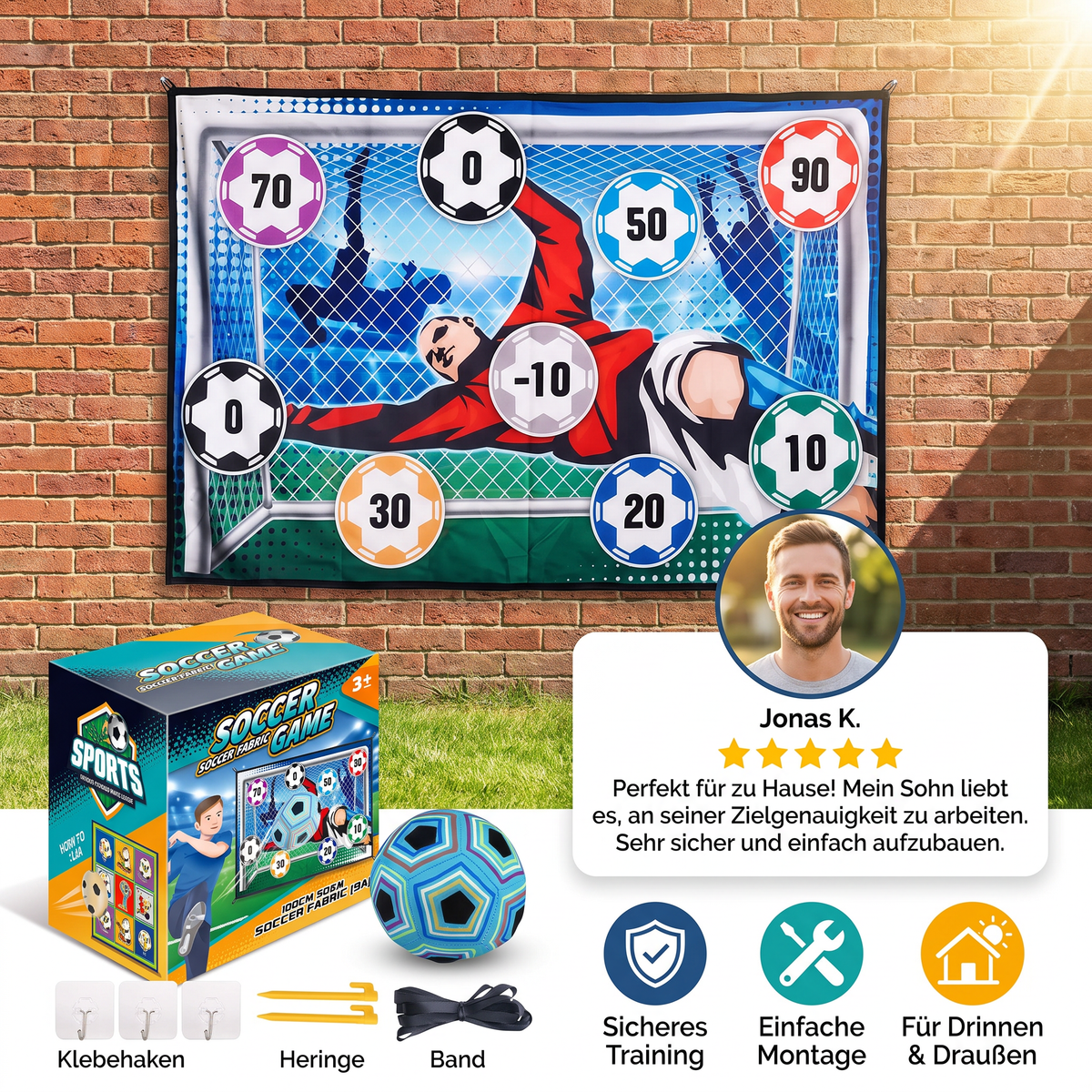 Sichere Fußball Ziel Schusswand für Zuhause