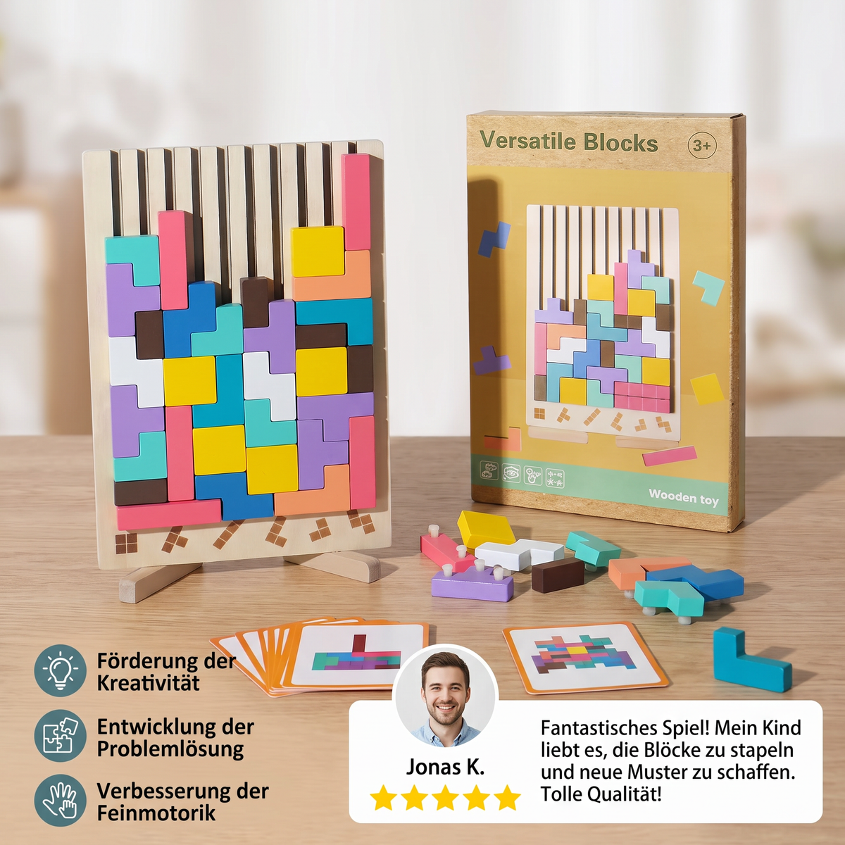 Montessori Holz Baustein und Formen Spiel