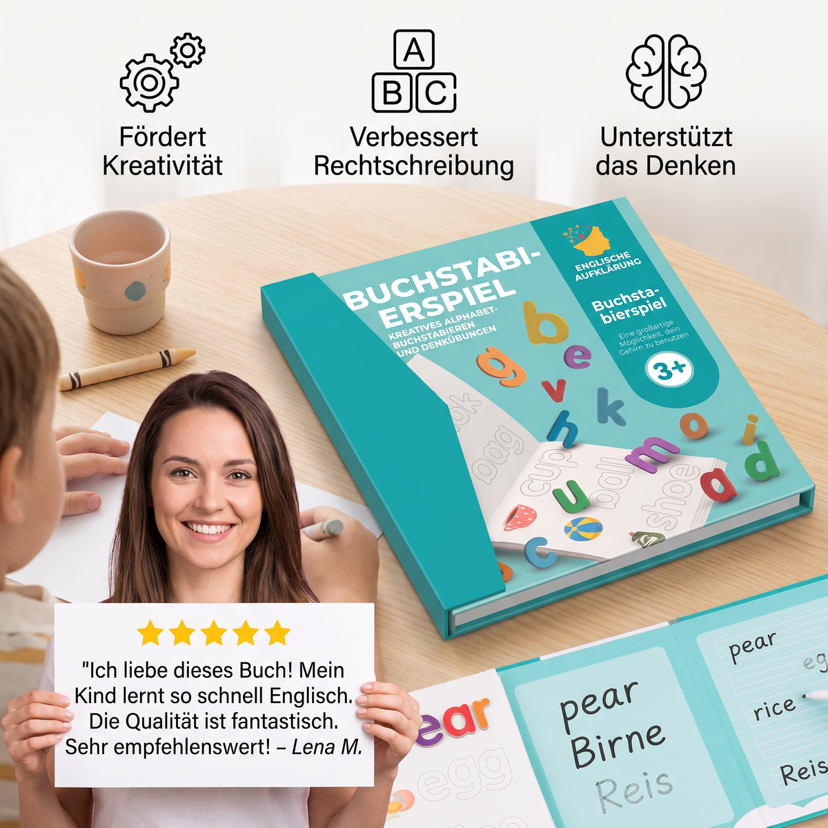 Montessori Kreatives Alphabet Lern und Mal Beschäftigungsbuch für Babys