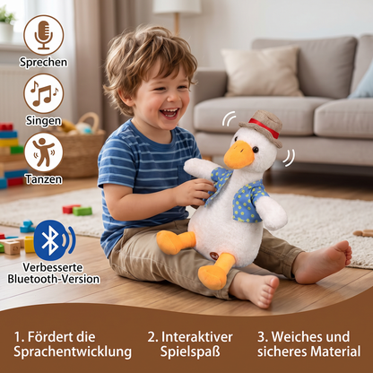 Sprechende Ente mit Hut – Kinderspielzeug