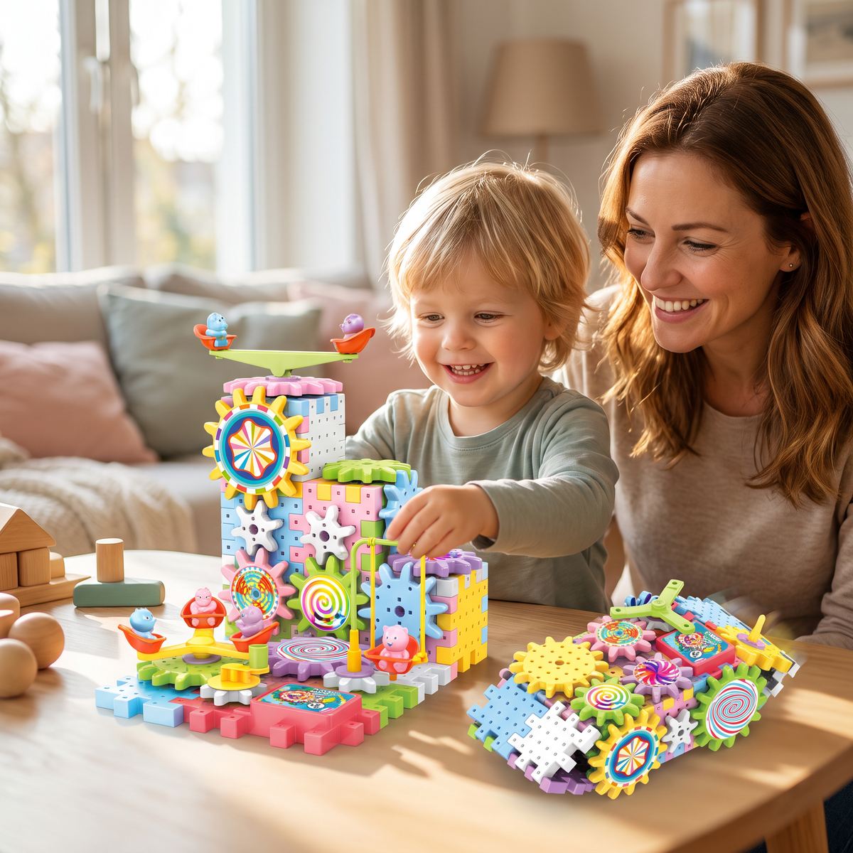 Drehbares Montessori-Bausteinspielzeug