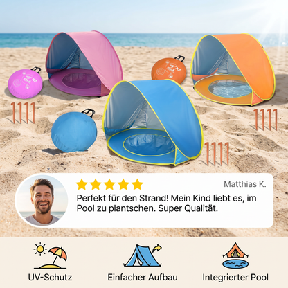 Kinder-Strandzelt mit integriertem Pool