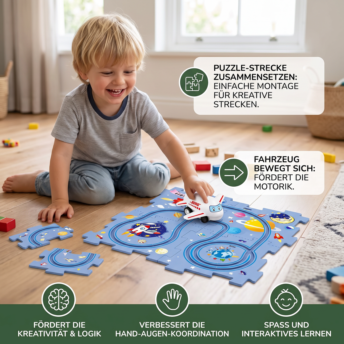 PuzzleTrack – Individuell gestaltbare Autorennbahn