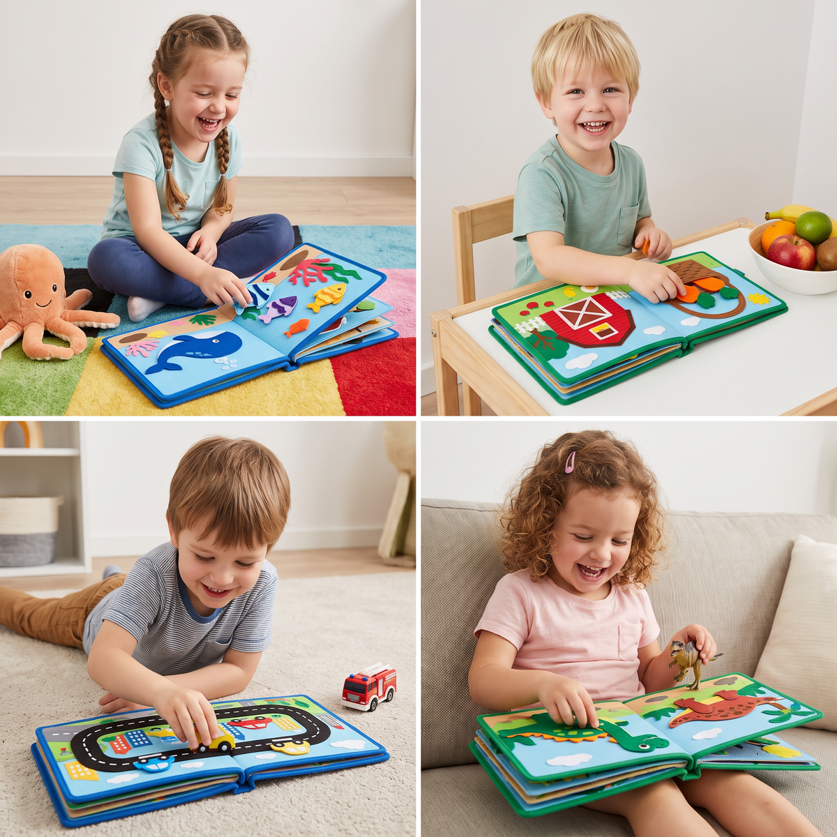 QuietBook – Robustes Montessori-Geschichtenbuch
