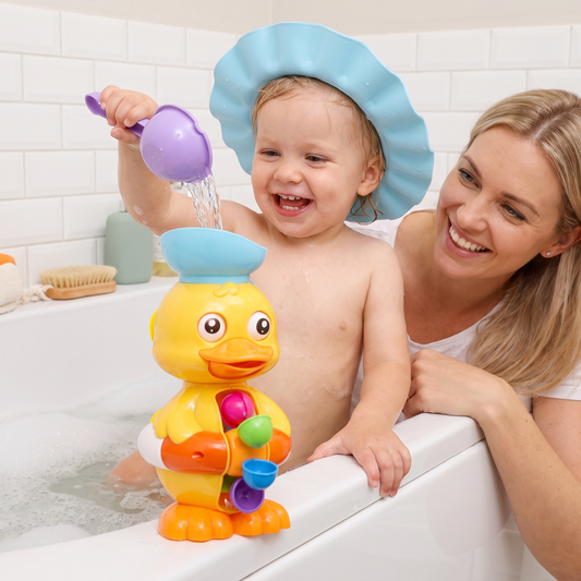 Wasserrad-Badespielzeug mit Ente