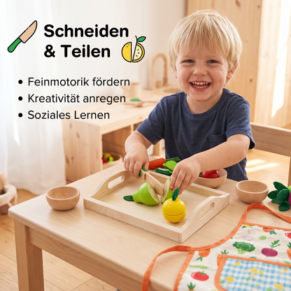 Montessori Holzspielküchen Set