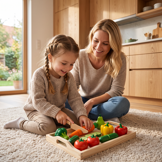 Montessori Holzspielküchen Set