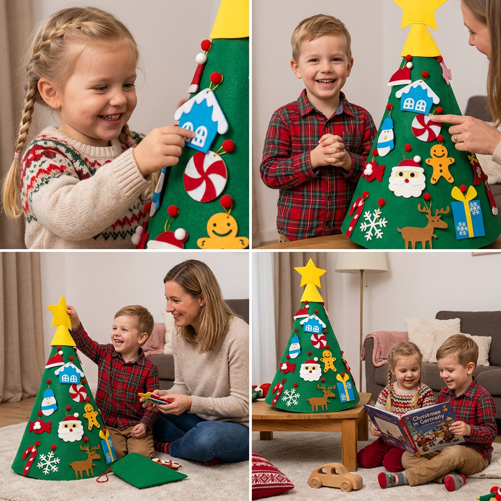 Montessori 3D-Filz-Weihnachtsbaum