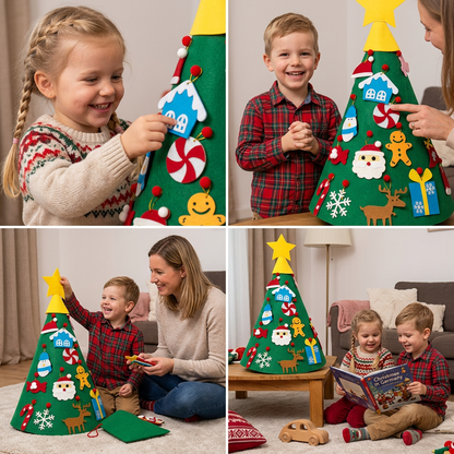 Montessori 3D-Filz-Weihnachtsbaum