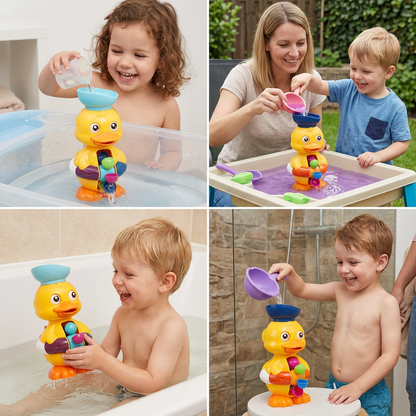 Wasserrad-Badespielzeug mit Ente
