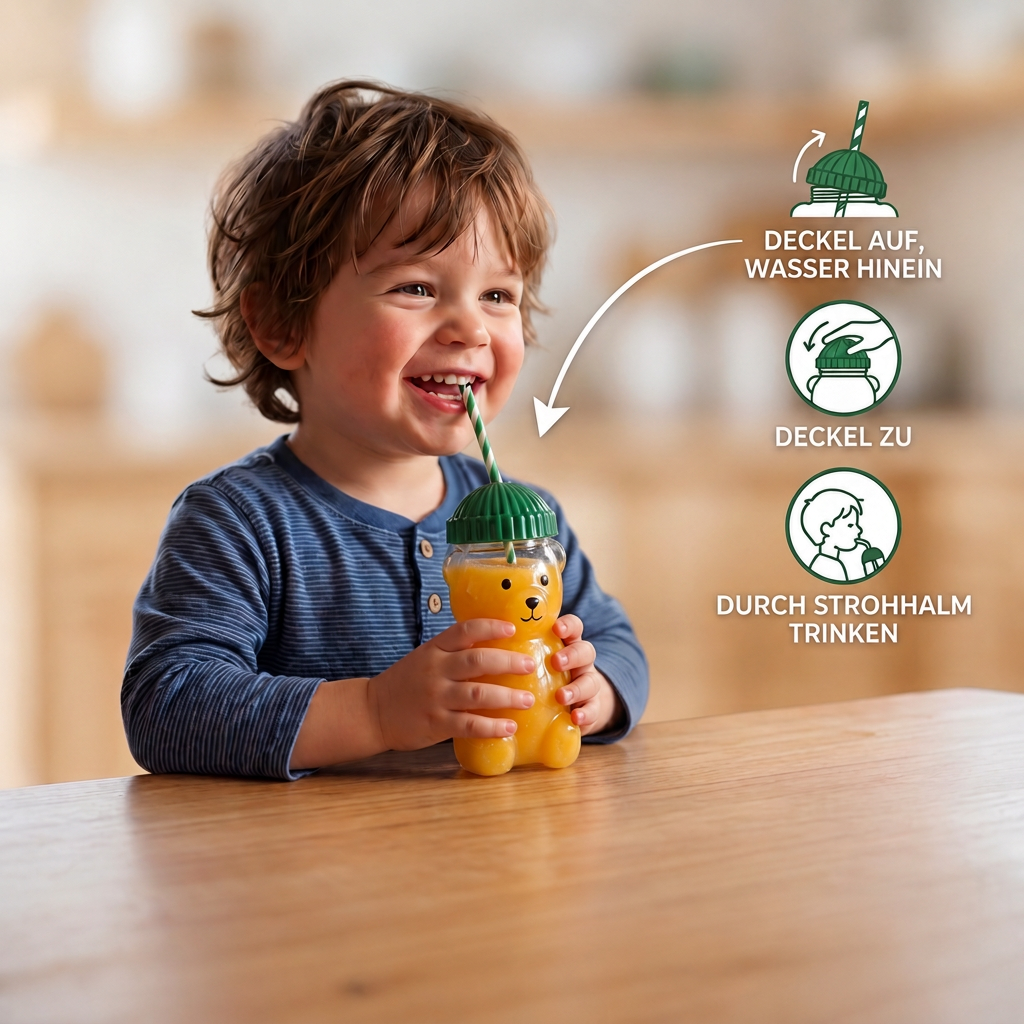 HoneyBear Kinder-Trinkflasche