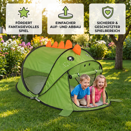 Faltbares Dino-Spielzelt für Kinder – perfekt für warme Tage & gemütliche Spielstunden