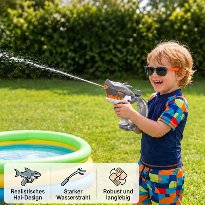 Elektrische Hai-Wasserpistole für Kinder – Vollautomatischer Wasserspaß für heiße Sommertage