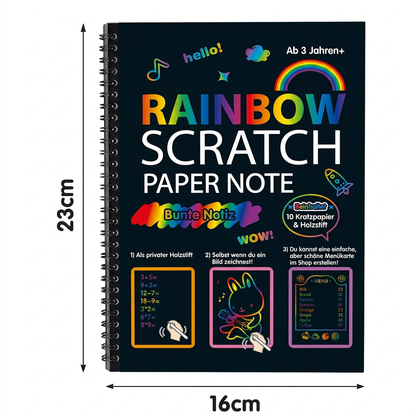 Magisches Regenbogen Kratz Papier