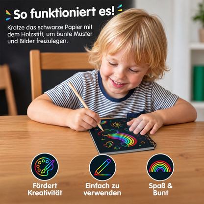Magisches Regenbogen Kratz Papier