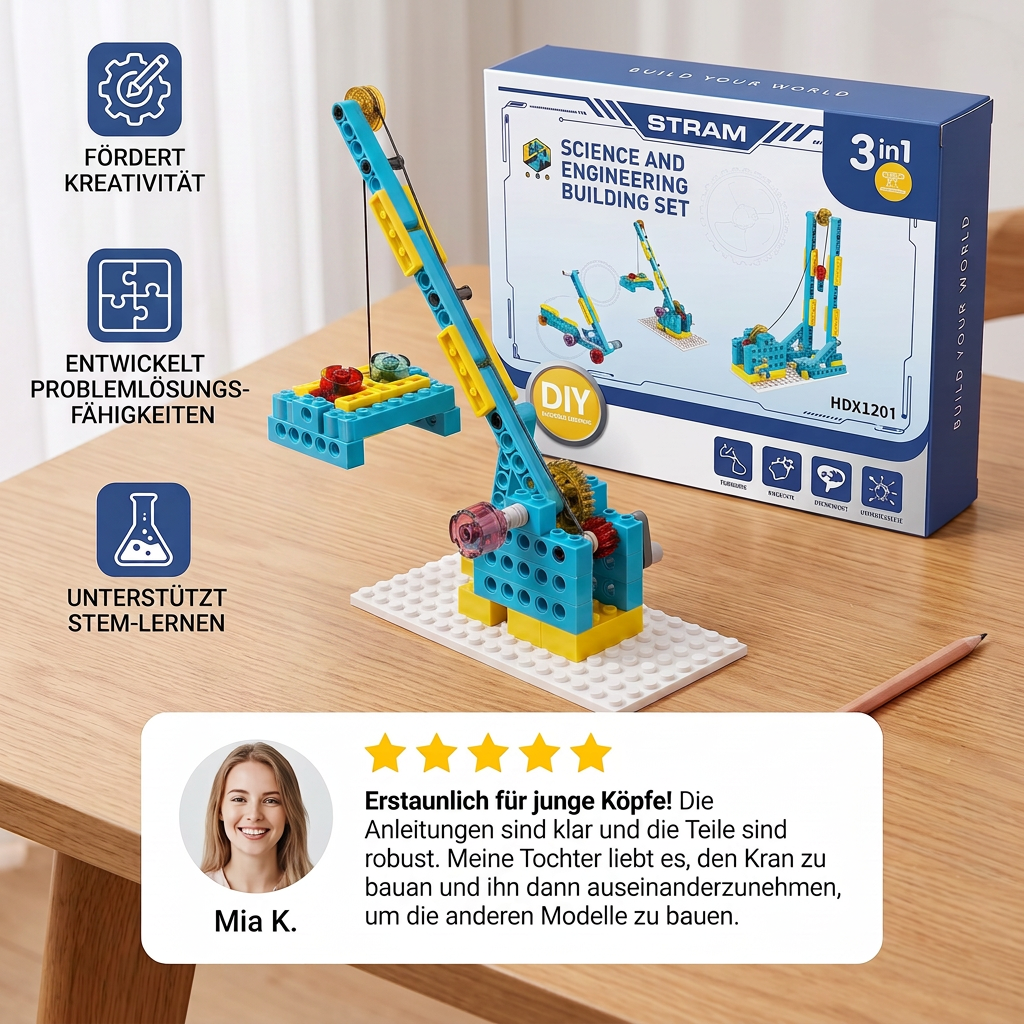 3in1 Wissenschaft und Technik Baustein Spielset