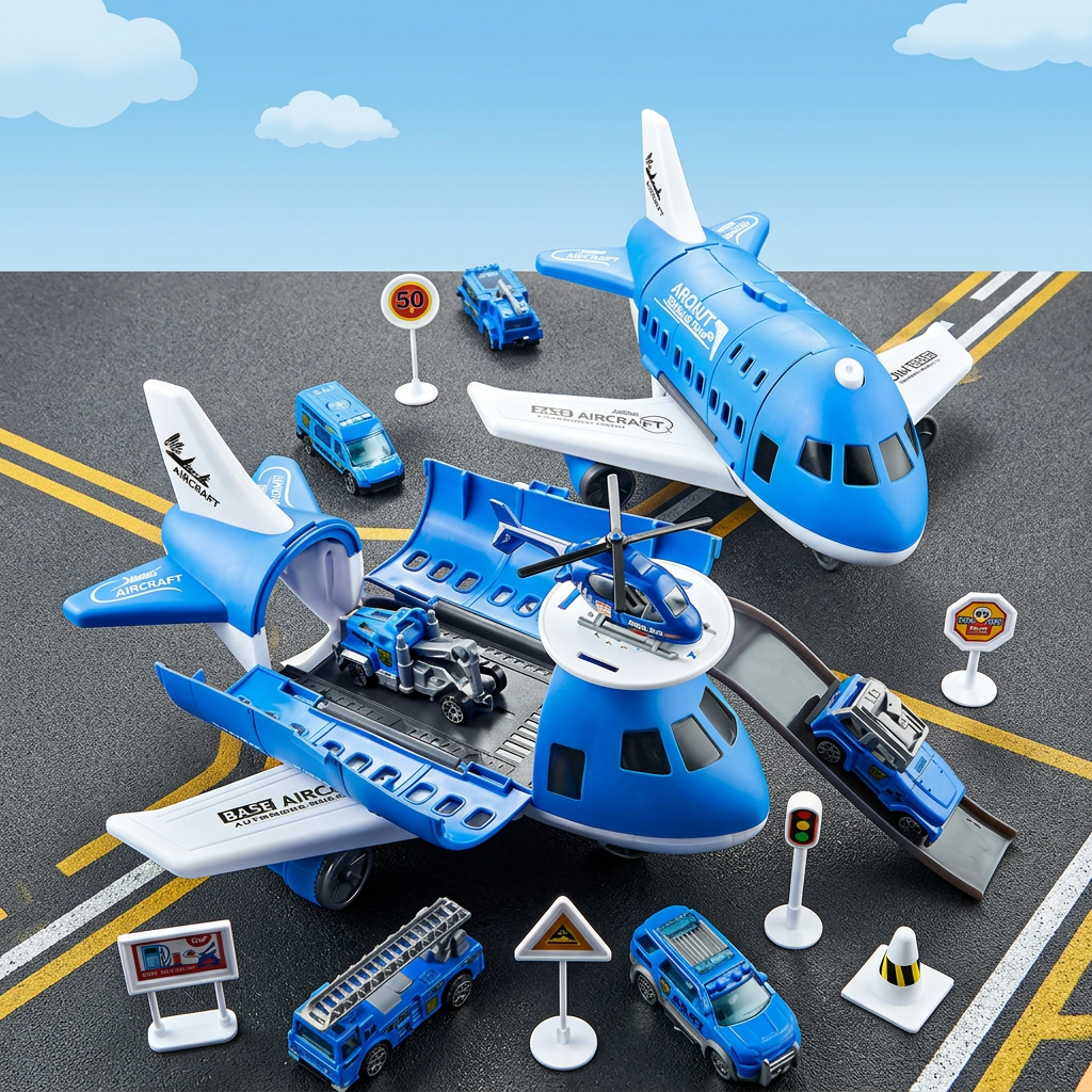 Flugzeug und Fahrzeug Spiel Set
