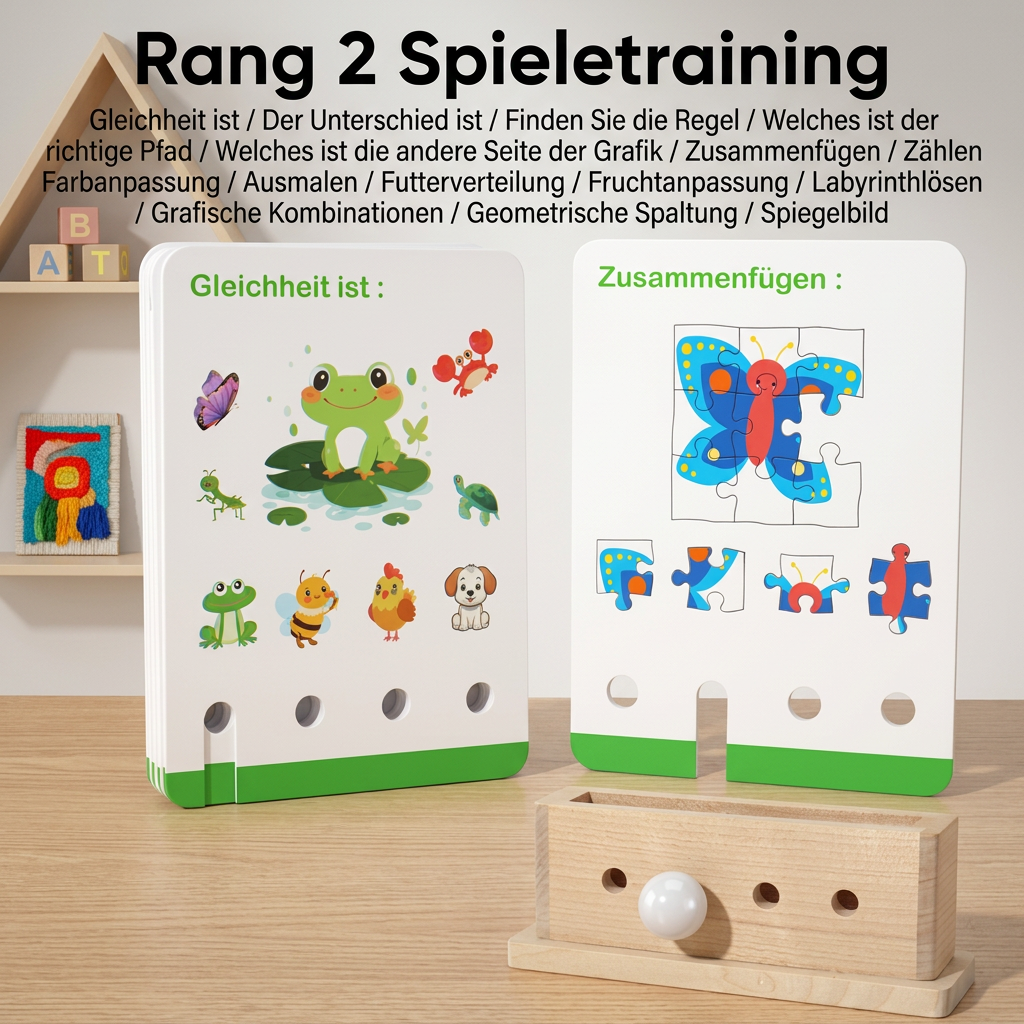 Holz Logik Entschlüsselungs Lernspiel für Kinder - Frühe Fähigkeiten Fördern!