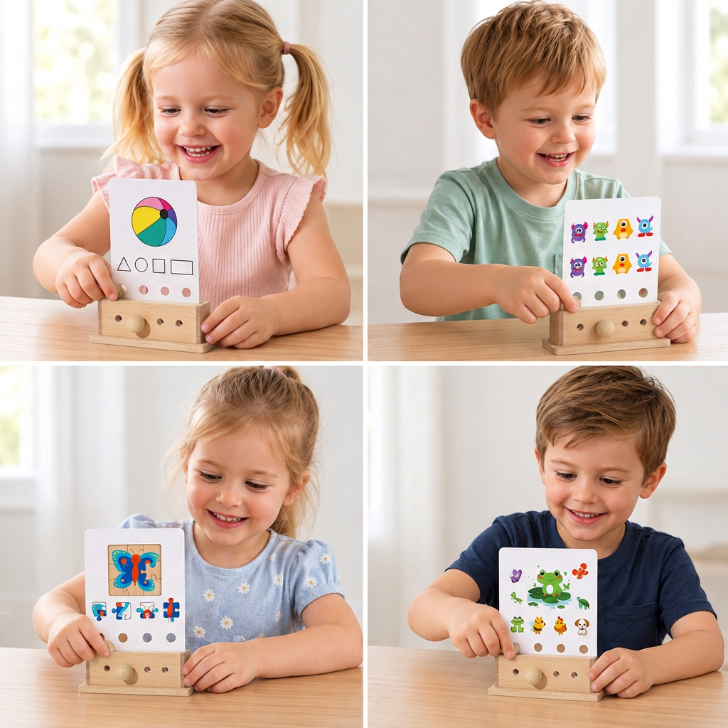 Holz Logik Entschlüsselungs Lernspiel für Kinder - Frühe Fähigkeiten Fördern!