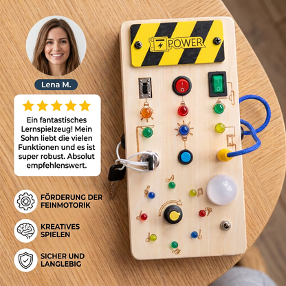 Montessori Beschäftigungs Tafel aus Holz