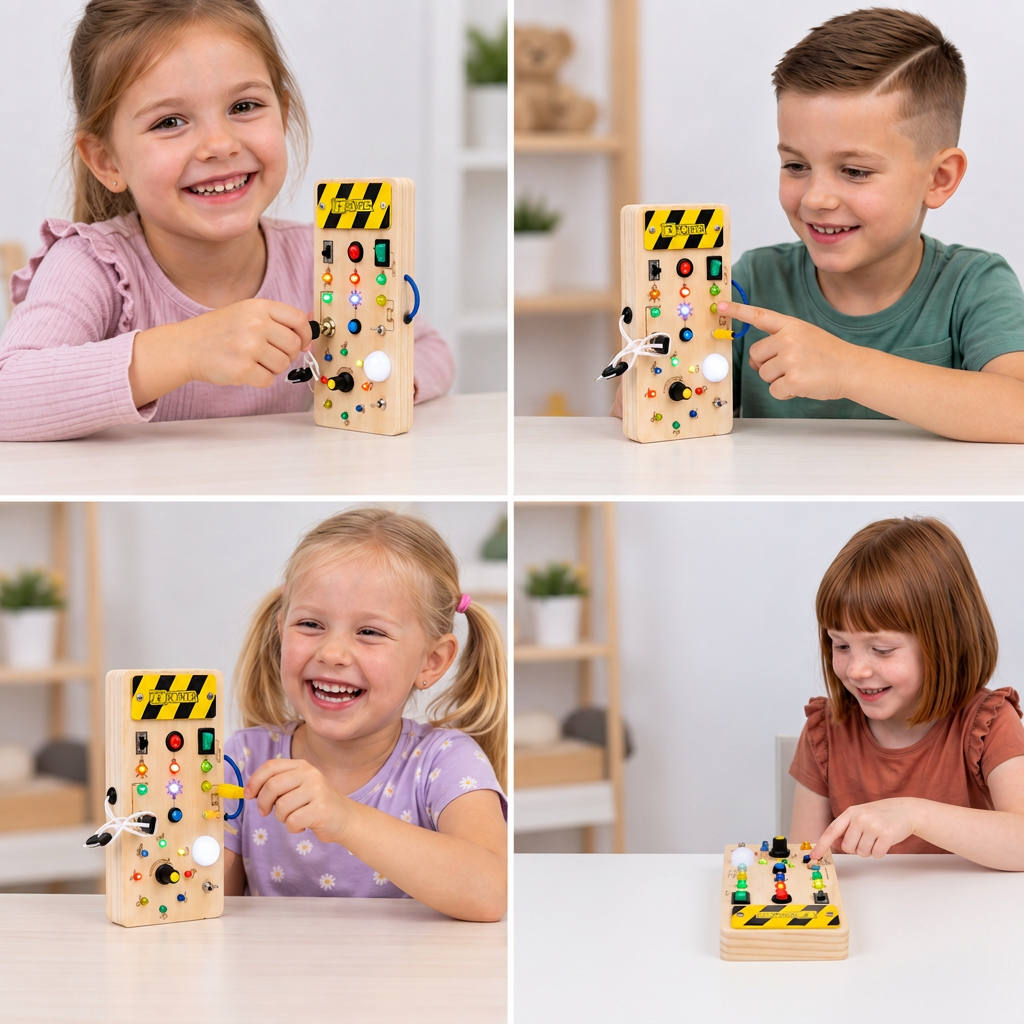 Montessori Beschäftigungs Tafel aus Holz