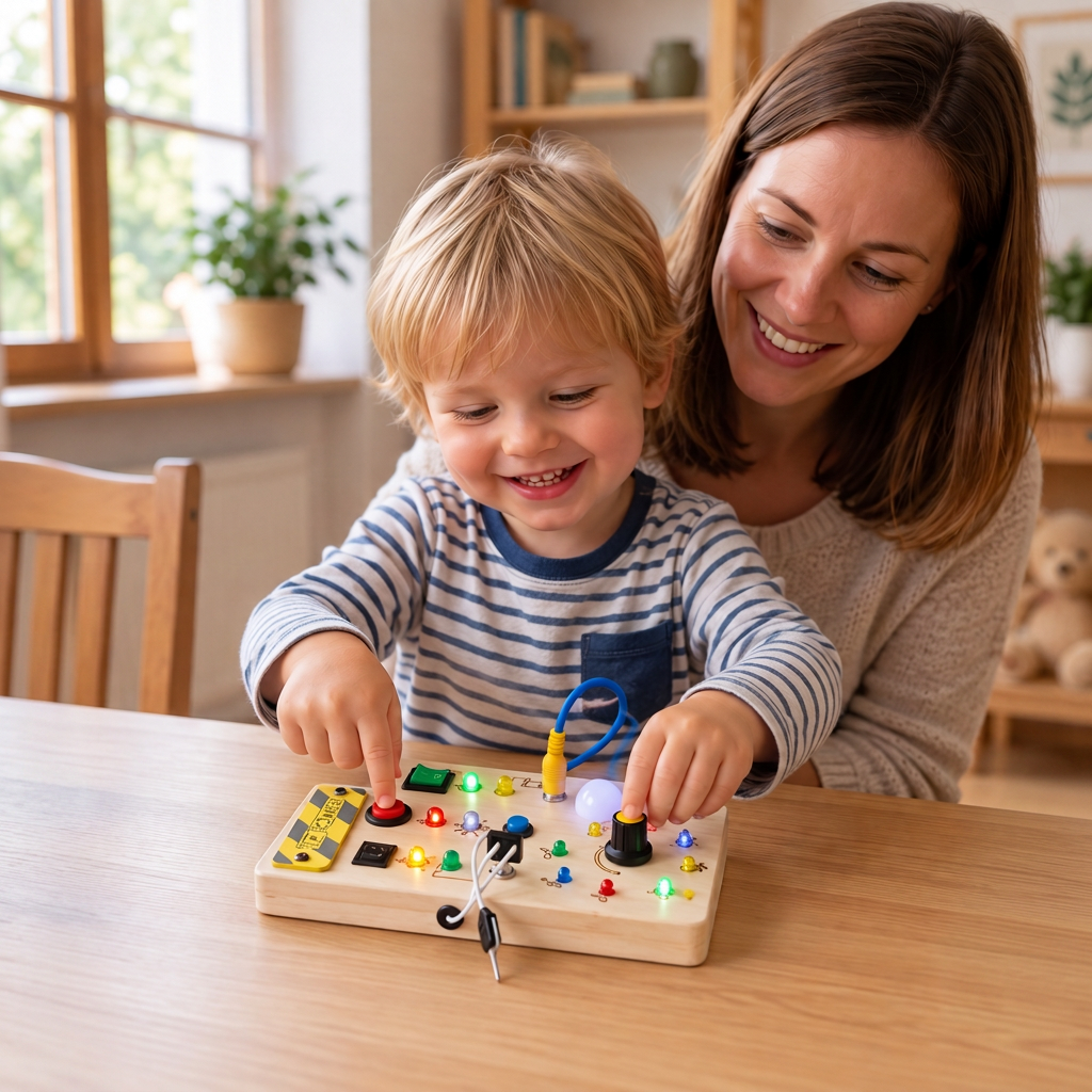 Montessori Beschäftigungs Tafel aus Holz