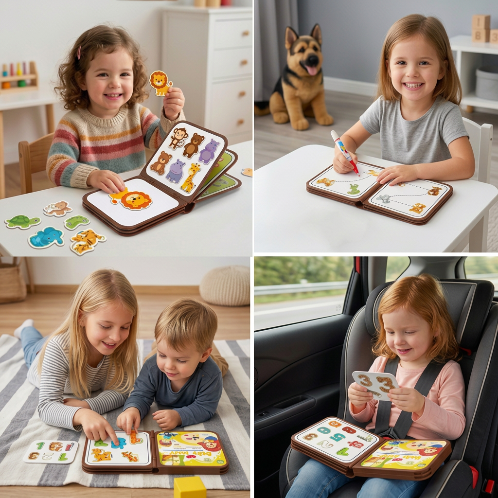 2in1 Magisches Montessori Geschichten Buch zum Wasser Malen und Spielen