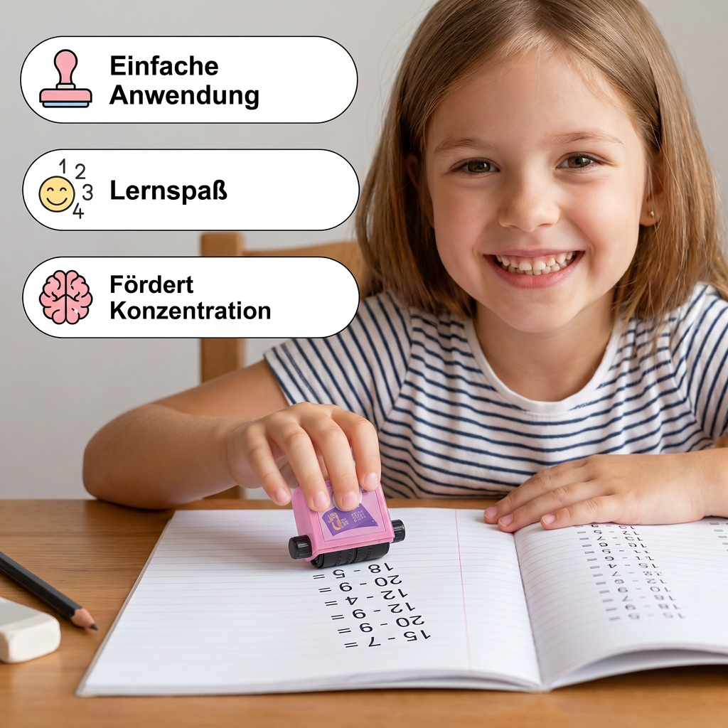 Mathematischer Stempel Roller zum Rechnen Lernen 1x