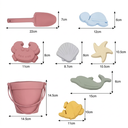 Umweltfreundliches Silikon Strandspielzeug Set