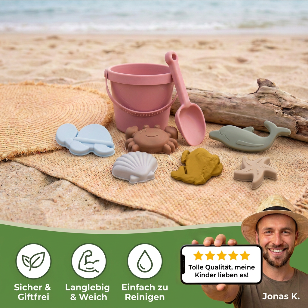 Umweltfreundliches Silikon Strandspielzeug Set