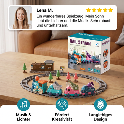 Musikalisches Zug Spielzeug mit verschiedenen Anhängern