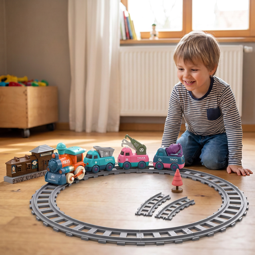 Musikalisches Zug Spielzeug mit verschiedenen Anhängern