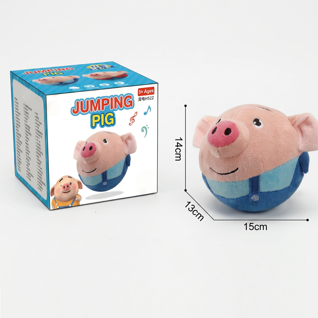 Hüpfender Schweineball – Perfekt für die Spielzeit – Interaktiver Spielball