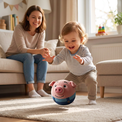 Hüpfender Schweineball – Perfekt für die Spielzeit – Interaktiver Spielball