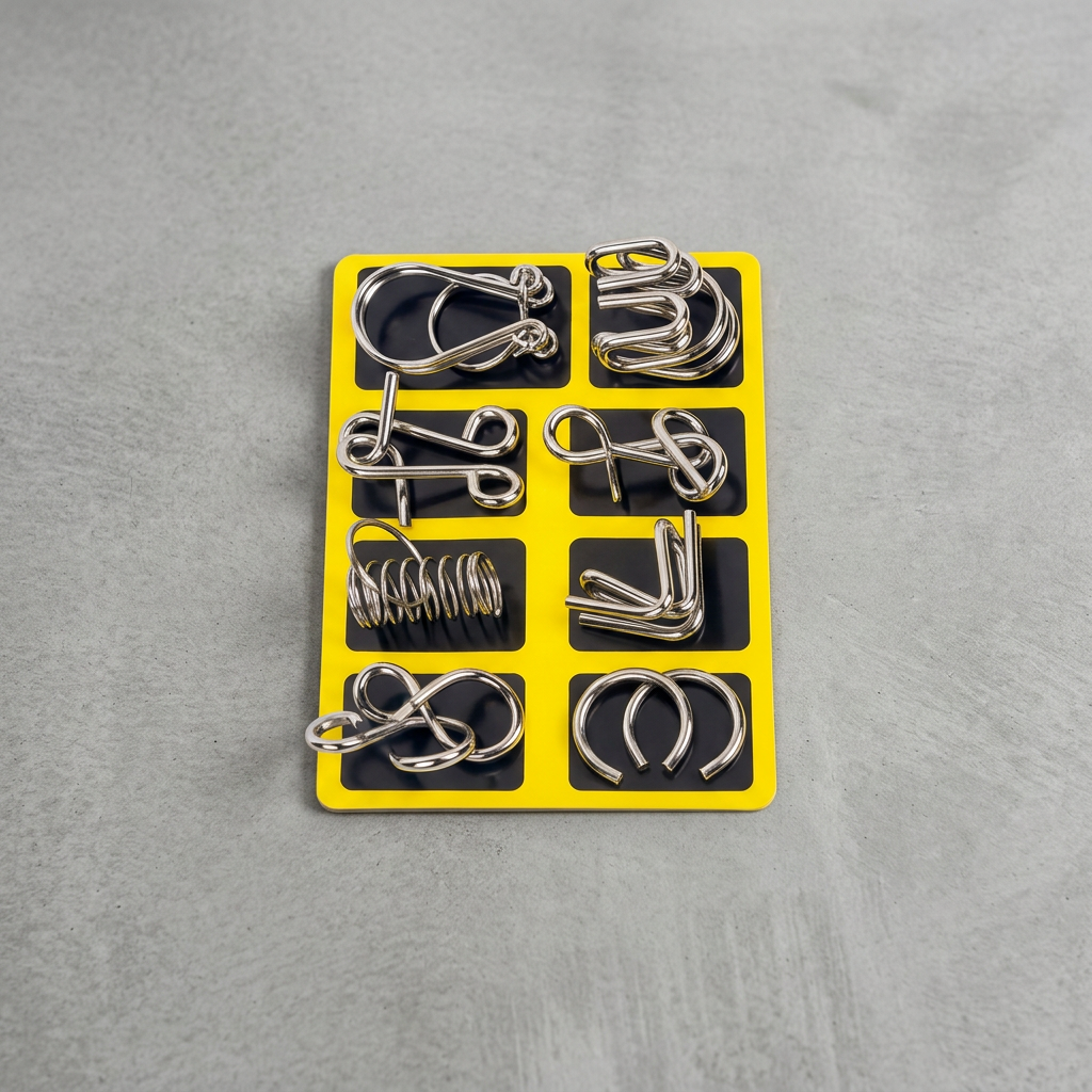 Metall Gehirntraining Ring Set