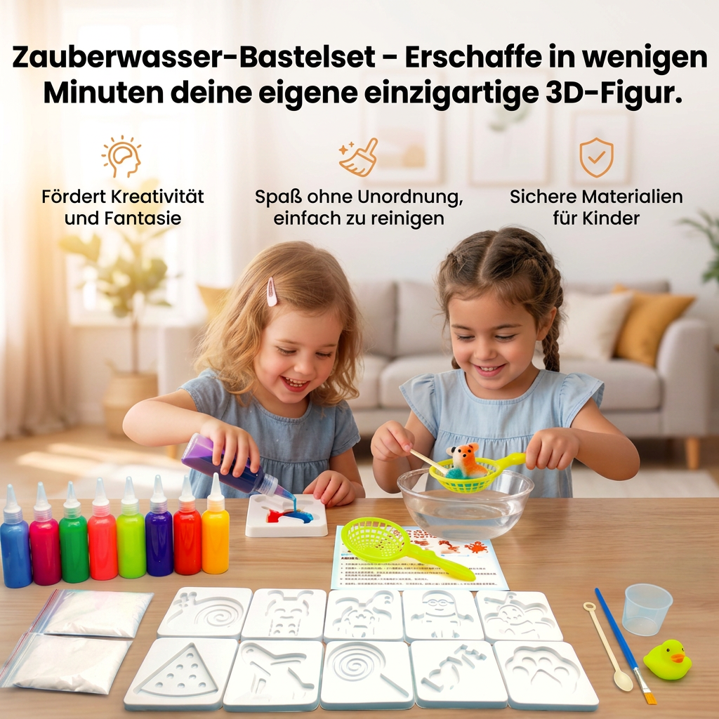 Magisches Wasserset – Erstelle deine eigene einzigartige 3D Figur in wenigen Minuten